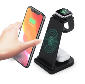 3 In 1 Wireless Ladegerät 15w Qi Schnellladung für iPhone Apple Watch Air pod Modell 2021